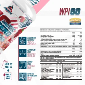 Premium Proteina Iso Zero de American Suplement® están diseñadas especialmente para los deportistas más exigentes. Contienen 21.25g de proteína por cada ración, además están enriquecidas por BCAA`s y L-glutamina. PREMIUM PROTEIN ISO ZERO es uno de los productos más efectivos en su categoría, contiene zero % de azúcar y un nivel muy bajo de carbohidratos.