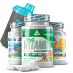 El PACK SALUD de American Suplement se compone de 3 productos principales y además un shaker/batidora para facilitar la preparación. El producto principal es MULTIVITAMINA COMBO + PROBIOTICOS, un complejo multi vitamínico diseñado para conseguir mejorar su estado de salud y bienestar. La combinación única de vitaminas, minerales y nutrientes esenciales, mejoran el sistema inmunológico, aportan energía y por tanto, ayudan a su rendimiento diario. Además está enriquecido por probióticos, destinados a fortalecer el sistema digestivo y mejorar el bienestar general. En segundo lugar recibirás OMEGA 3, es un complemento alimenticio a base de ácidos grasos, fundamentales para el correcto funcionamiento del cerebro, el corazón y la visión. También previene enfermedades cardiovasculares y mantiene los niveles de colesterol equilibrados. Finalmente C SHOT 120 CAP, es un suplemento nutricional básico, para satisfacer las necesidades diarias de vitamina C. Aporta energía, ayuda a nuestro rendimiento diario y refuerza sistema inmunitario.