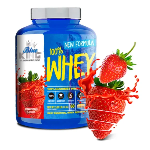 100% whey protein Blue King Supplement® 1,8 kg Sabor: Fresa